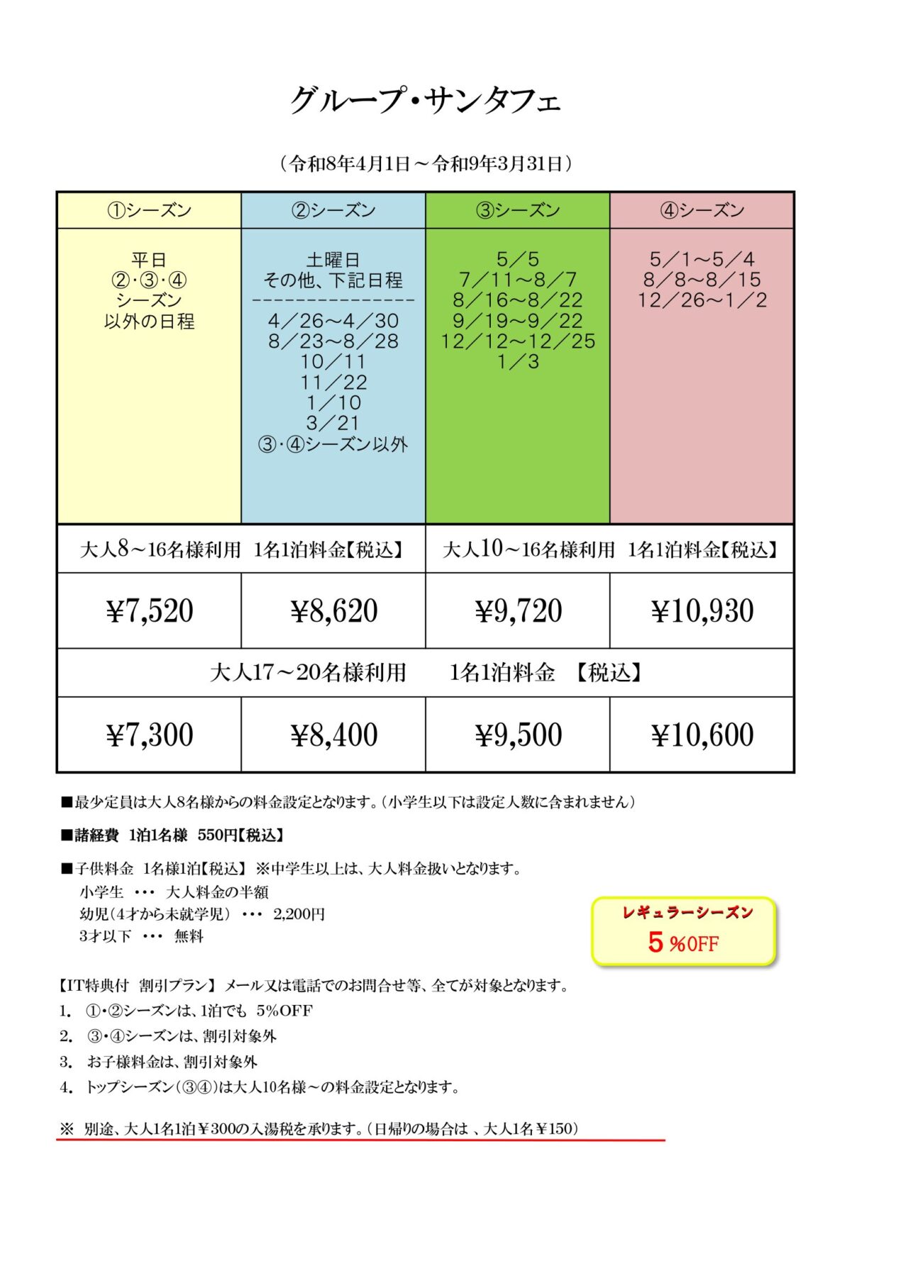 グループ・サンタフェの間取り図