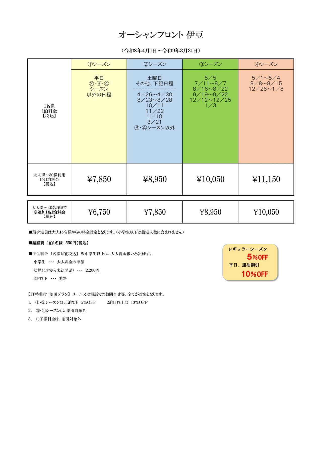 オーシャンフロント伊豆の間取り図