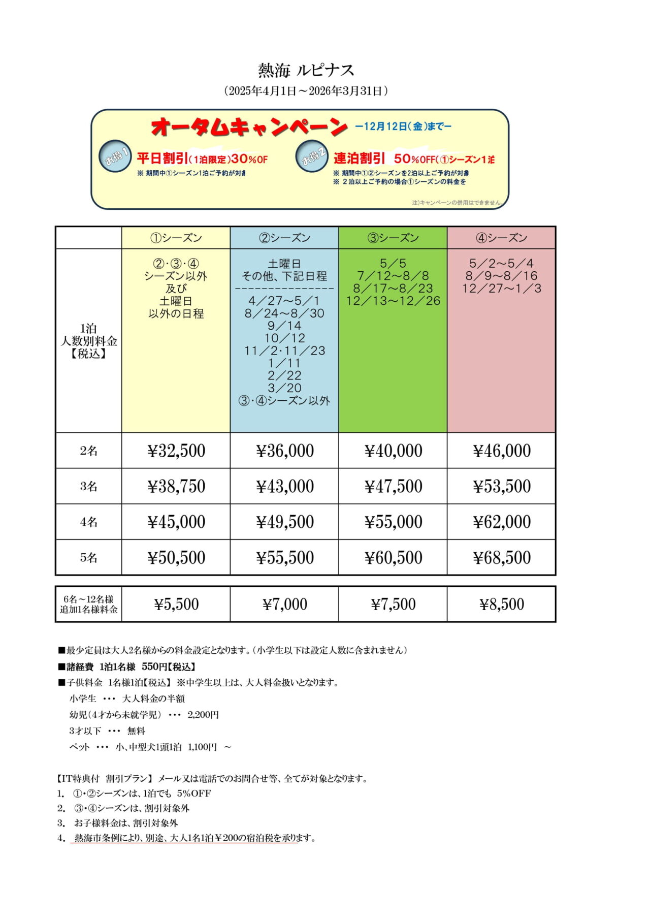 熱海ルピナスの間取り図