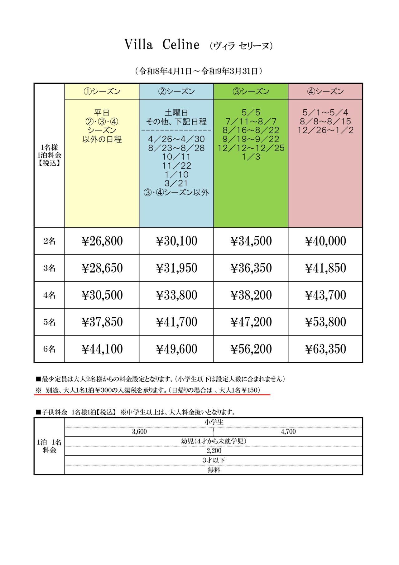 ヴィラ　セリーヌの間取り図