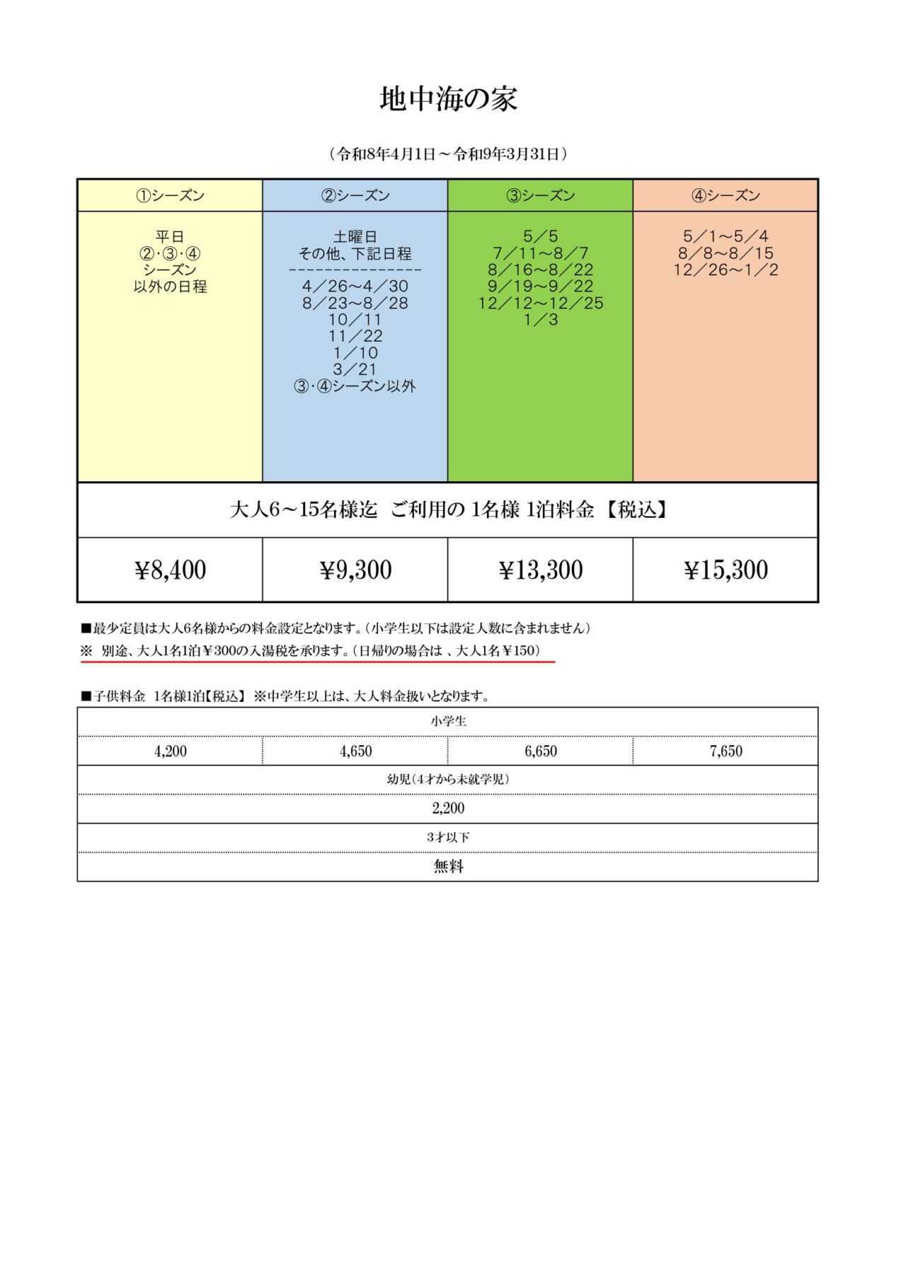 地中海の家の間取り図