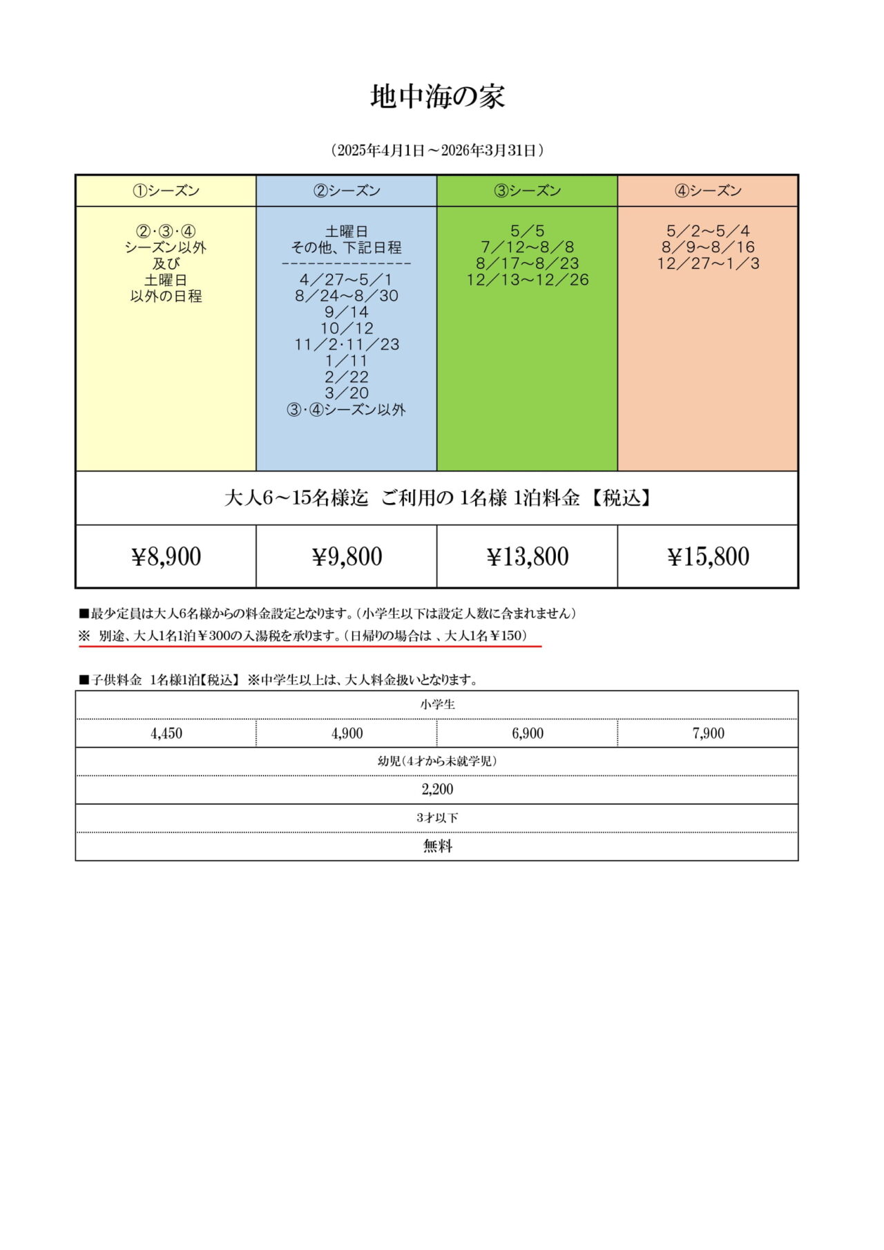 地中海の家の間取り図