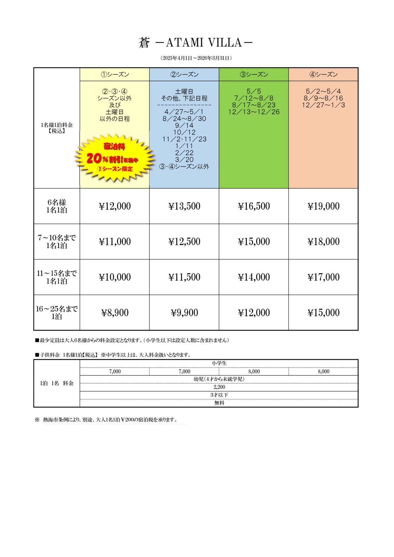 蒼-ATAMI VILLA-　8月オープンの間取り図