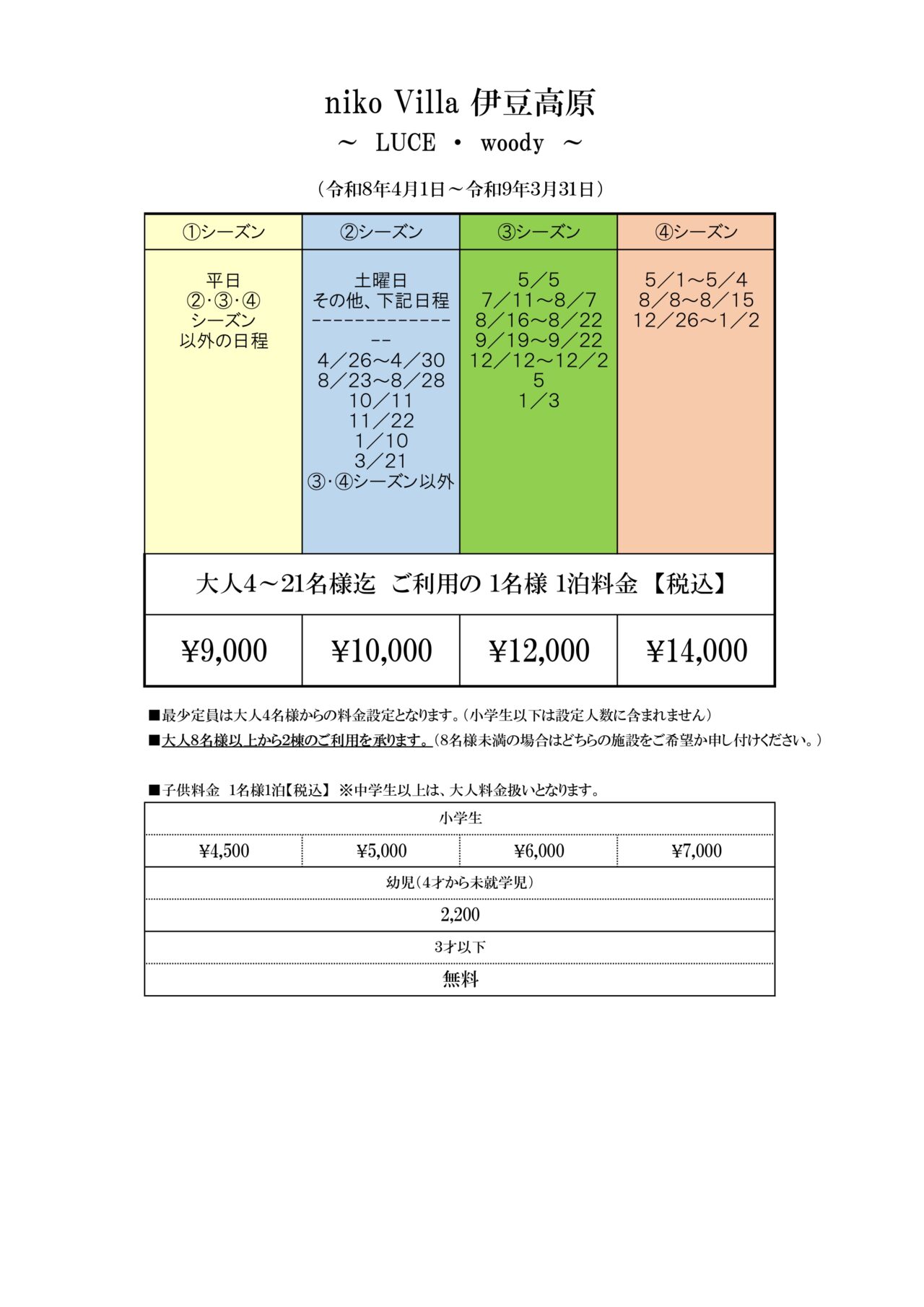 ニコヴィラ伊豆高原 ～ルーチェ・ウッディ～の間取り図