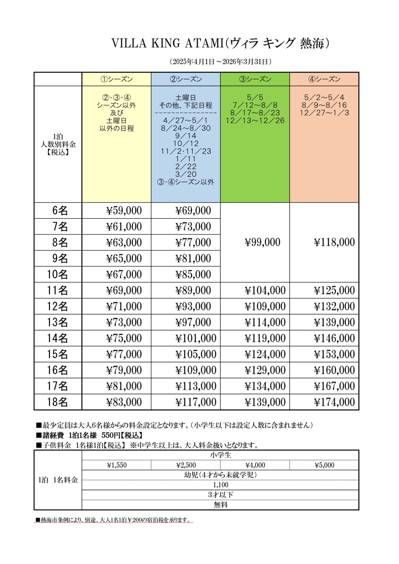 ヴィラ キング 熱海　VILLA KING ATAMIの間取り図
