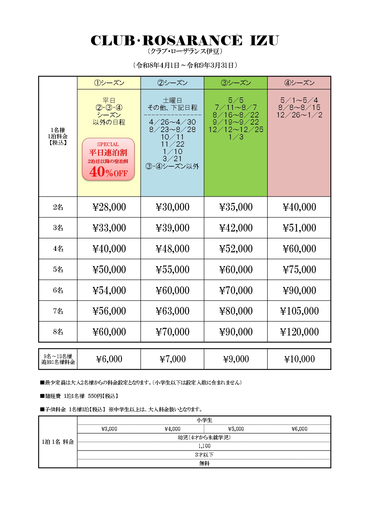 CLUB・ROSARANCÈの間取り図