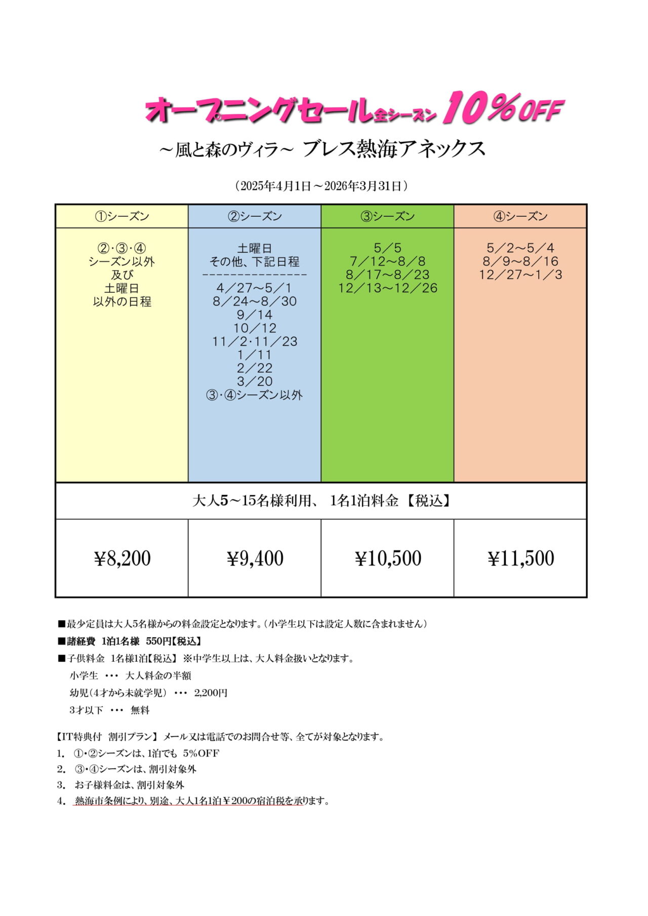 風と森と空のヴィラ　ブレス熱海　アネックスの間取り図