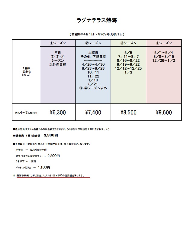 2026年8月下旬オープン　ラグナ テラス 熱海　の間取り図